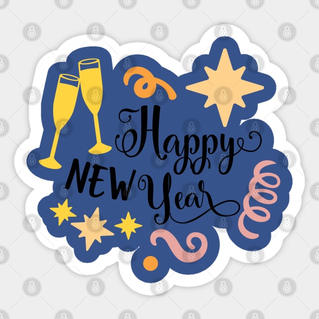 Happy New Year 04 Sticker by holidaystore